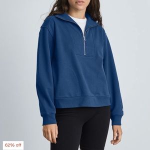 Everlane Track Half-Zip - Deep Blue